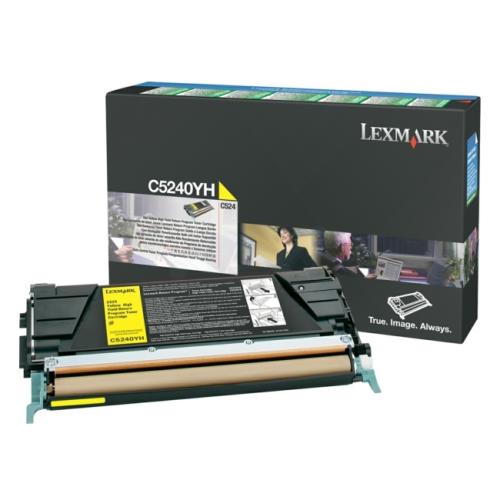 Lexmark cartuccia toner C5240YH, 00C5240YH giallo (Return, alta capacità)