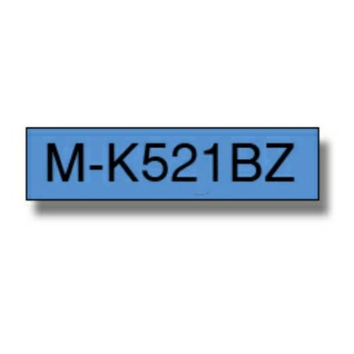 Brother tape MK521BZ, MK521 nero su blu, 9mm, non laminated