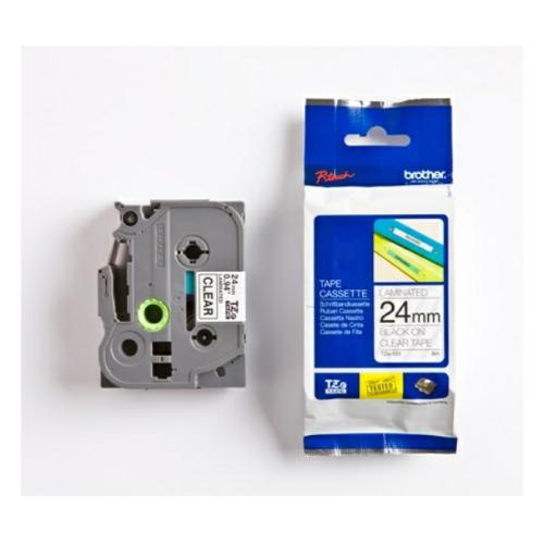 Brother tape TZE151 nero su trasparente, 24mm, laminato