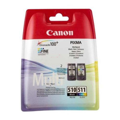 Canon cartuccia 2970B010, PG510+CL511 nero / colore (Pacco Doppio, multipack)