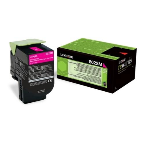 Lexmark cartuccia toner 80C2SM0, 802SM magenta (Return)