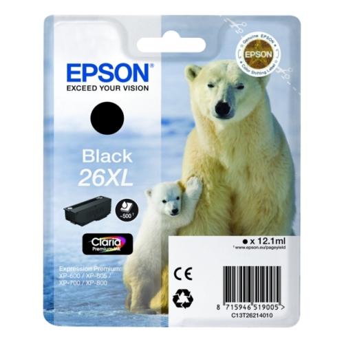 Epson cartuccia C13T26214012, 26XL nero (alta capacità)