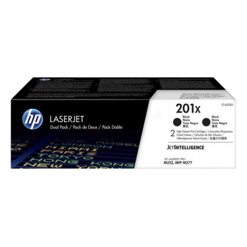 HP cartuccia toner CF400XD, 201X nero (Pacco Doppio)