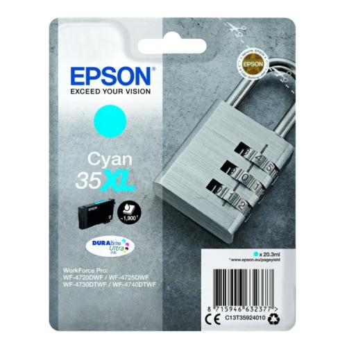 Epson cartuccia C13T35924010, 35XL ciano (alta capacità)