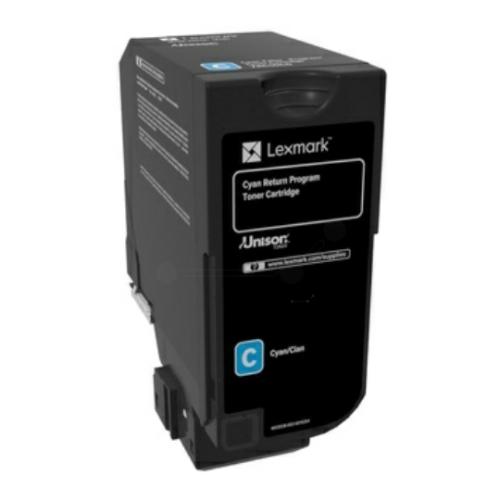Lexmark cartuccia toner 74C2HCE, 074C2HCE ciano (Return)