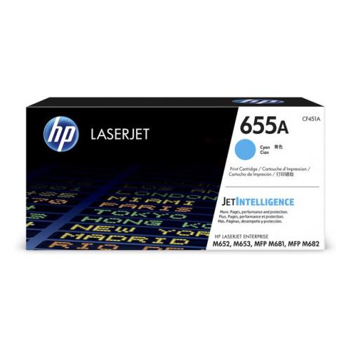 HP cartuccia toner CF451A, 655A ciano