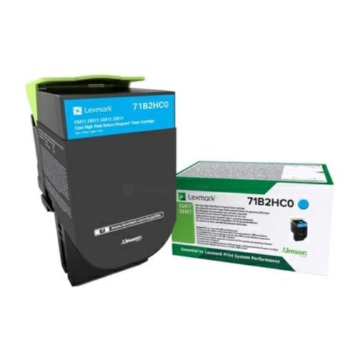 Lexmark cartuccia toner 71B2HC0, 071B2HC0 ciano (Return)