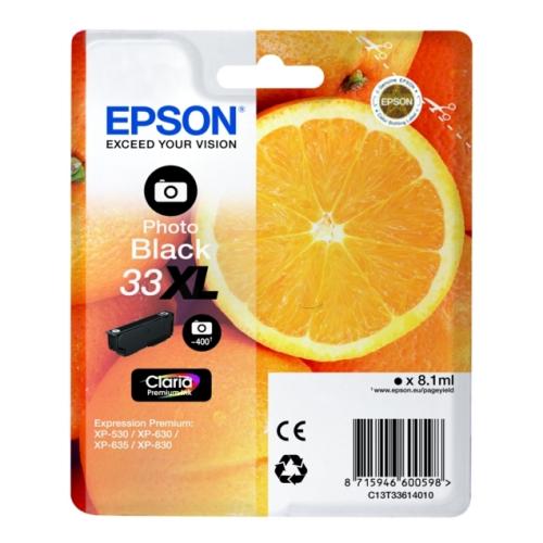 Epson cartuccia C13T33614012, 33XL foto nera (alta capacità)