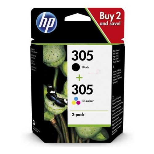 HP cartuccia 6ZD17AE, 305 nero / colore (Pacco Doppio, multipack)