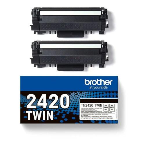 Brother cartuccia toner TN2420TWIN nero (Pacco Doppio)