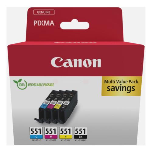 Canon cartuccia 6509B016, CLI551 nero / ciano / magenta / giallo (multipack)